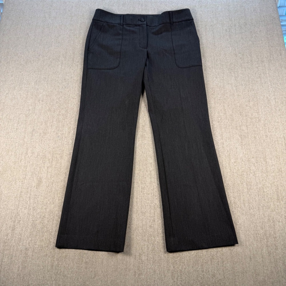 Loft Marisa Trouser Pants Womens 6 Gray Heathered Straight Leg Workwear